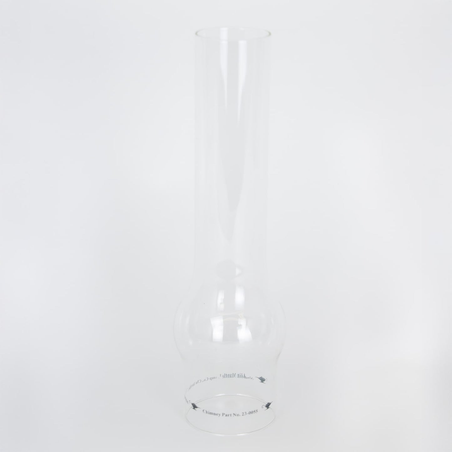 Clear heelless glass chimney crafted to fit deluxe brass hanging lamps, ideal for Lamps & Lighting, Parts and Accessories, Chimneys and Globes, Best Sellers, and Promo Eligible collections.