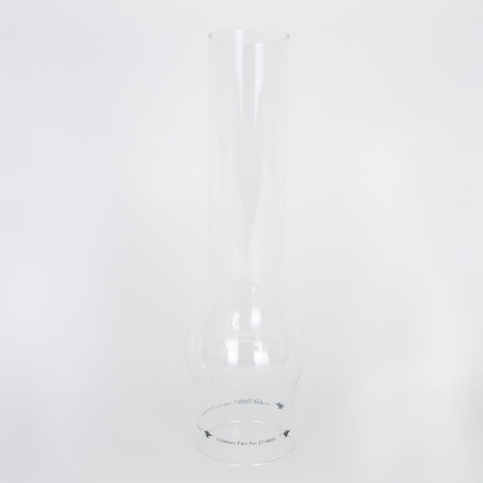 Clear heelless glass chimney crafted to fit deluxe brass hanging lamps, ideal for Lamps & Lighting, Parts and Accessories, Chimneys and Globes, Best Sellers, and Promo Eligible collections.