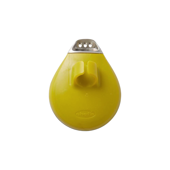 Yellow ergonomic citrus zester with stainless steel blade and channel knife, designed for comfortable handheld use, ideal for Kitchen & Food, Kitchen Gadgets, and Cooking Helpers collections.