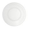 White handcrafted glass plate with a smooth, classic design, made in the USA and ideal for Kitchen & Food, Storage and Serving, and Best Sellers collections.