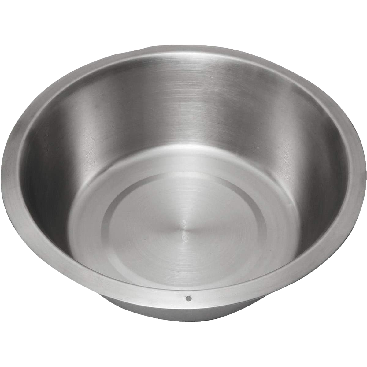 Round stainless steel dishpan with a flat base and durable rust-resistant finish, ideal for versatile household and cleaning uses in Home & Decor, Household Cleaning, and Cleaning Utensils collections.