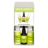 Handcrafted Uncle Harry’s natural oral care kit including tooth powder, remineralization liquid, and miracle mouthwash, part of Health & Wellness, Grooming, and USA Made collections.