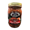 Jar of handcrafted Amish Wedding Hot Cherry Salsa with kettle-cooked, naturally thick and chunky ingredients, perfect for Kitchen & Food, Snacks, Pantry, and USA Made collections.