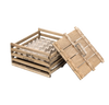 Handcrafted wooden egg crate with a slatted design and removable lid, perfect for safely transporting eggs; ideal for farm, garden, and animal care use.
