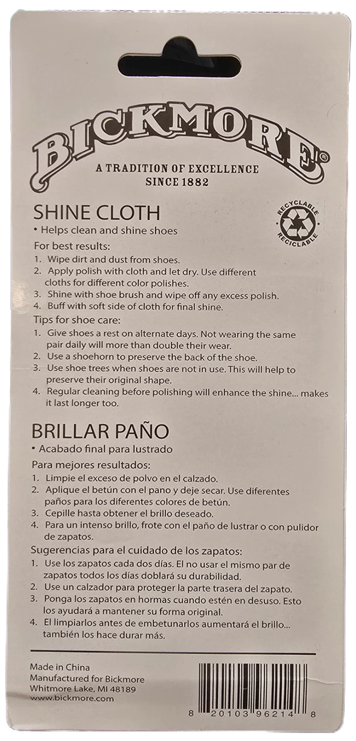 Bickmore Cotton Shoe Shine Cloth
