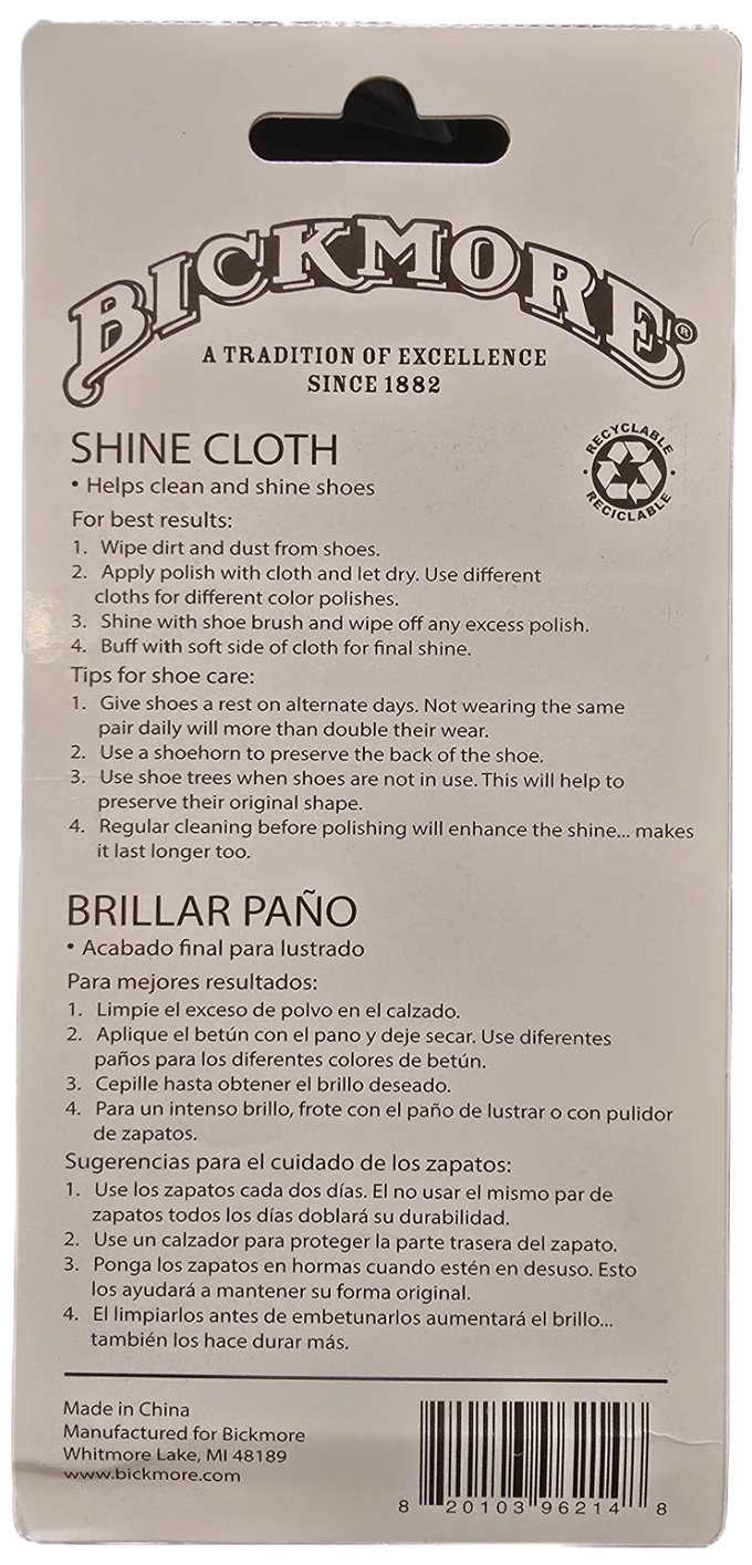 Bickmore Cotton Shoe Shine Cloth