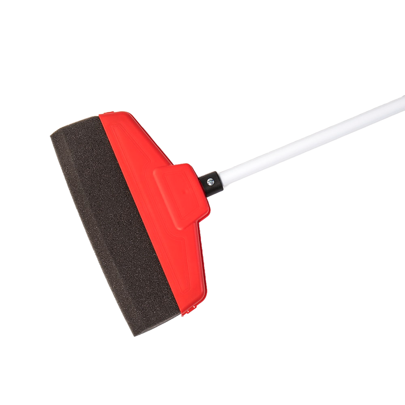 Handcrafted electrostatic broom with a red plastic housing and polyurethane foam brush on a white extending handle, ideal for Home & Decor, Household Cleaning, and Cleaning Utensils collections.