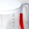 Clear plastic batter dispenser with white lid and red soft-grip handle, marked with milliliter measurements up to 900 ml, featured in Kitchen & Food, Kitchen Gadgets, Cooking and Baking Helpers, and Best Sellers collections.