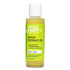 Handcrafted 4 oz bottle of herbal coconut oil for hair and scalp with nourishing hemp and essential oils, made in USA, featured in Health & Wellness and Grooming collections.