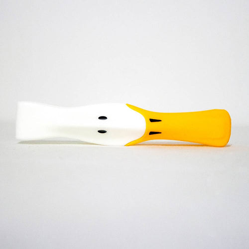 Ergonomically designed duck-shaped toast tongs with a heat-resistant silicone tip, ideal for safely serving hot toast; featured in Kitchen & Food and Kitchen Gadgets collections.