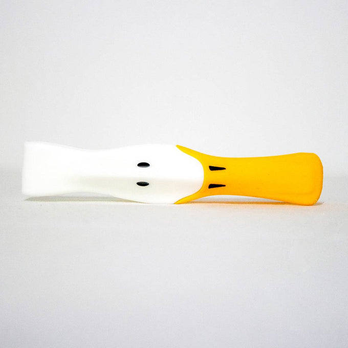 Ergonomically designed duck-shaped toast tongs with a heat-resistant silicone tip, ideal for safely serving hot toast; featured in Kitchen & Food and Kitchen Gadgets collections.