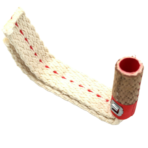 Handwoven wick with natural fiber and red-capped ceramic end, designed for gas refrigerators, suitable for appliances and refrigerators and freezers collections.