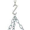 Chromium-plated steel hanging grate with adjustable chain and metal hook designed for campfire grilling, suitable for outdoor cooking in Farm, Garden & Tool and Camping collections.
