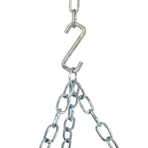 Chromium-plated steel hanging grate with adjustable chain and metal hook designed for campfire grilling, suitable for outdoor cooking in Farm, Garden & Tool and Camping collections.