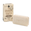 Handcrafted oatmeal soap bar embossed with brand name, featuring natural ingredients and gentle formula, part of Health & Wellness, Soaps, Grooming, USA Made, and Best Sellers collections.