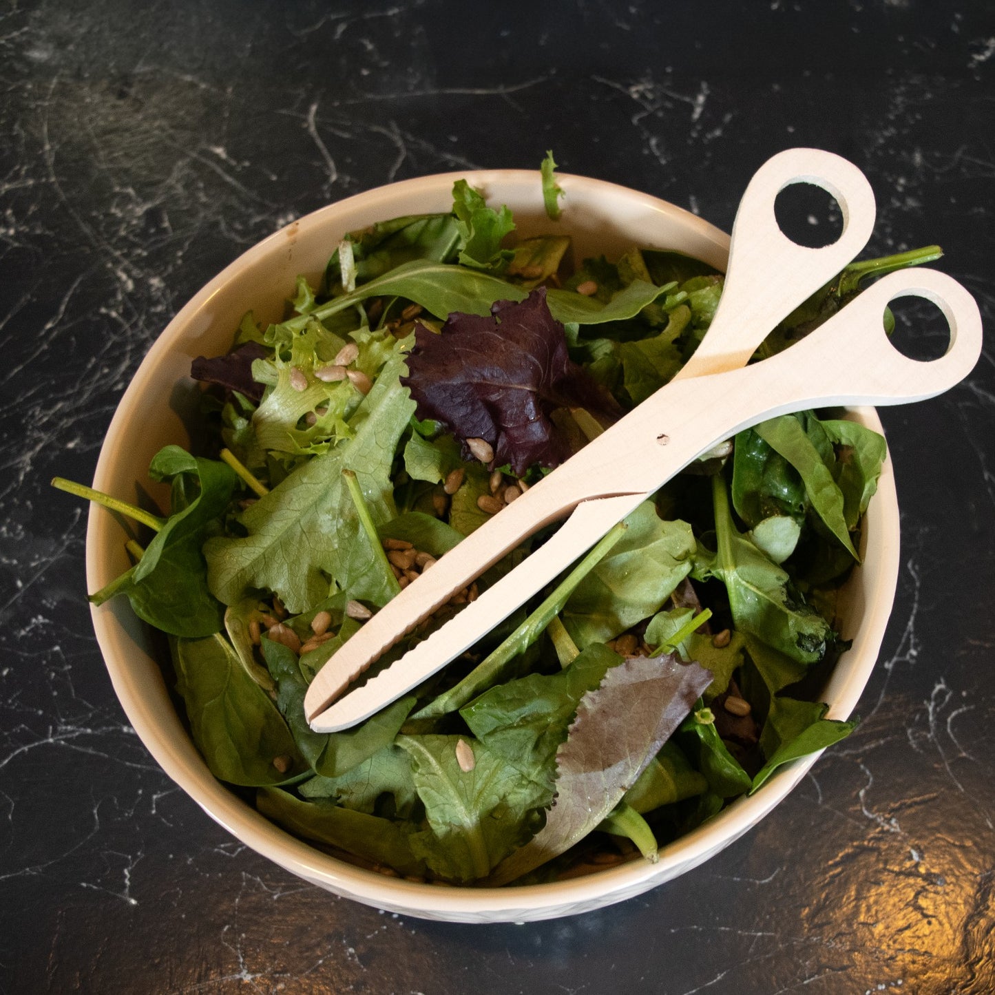 German-Made Maple Scissor Tongs