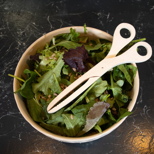 German-Made Maple Scissor Tongs