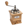 Handcrafted coffee grinder with wooden body and metal crank, designed for grinding fresh beans, perfect for Farm, Garden & Tool and Brewing Coffee and Tea collections.