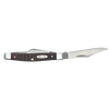 Traditional handcrafted medium stockman knife with brown synthetic handle and sloped bolster, made in USA, ideal for Farm, Garden & Tool and Pocket Knives collections.