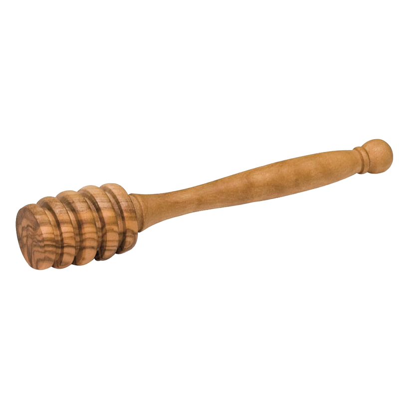 Handcrafted wooden honey dipper with grooves for controlled honey drizzling, ideal for Kitchen & Food, Kitchen Gadgets, Cooking and Baking Helpers, Storage and Serving, Best Sellers, and Promo Eligible collections.