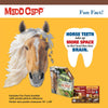 Horse head-shaped 300-piece puzzle with detailed illustration and educational booklet featuring fun horse facts, ideal for children's puzzles and games collections.