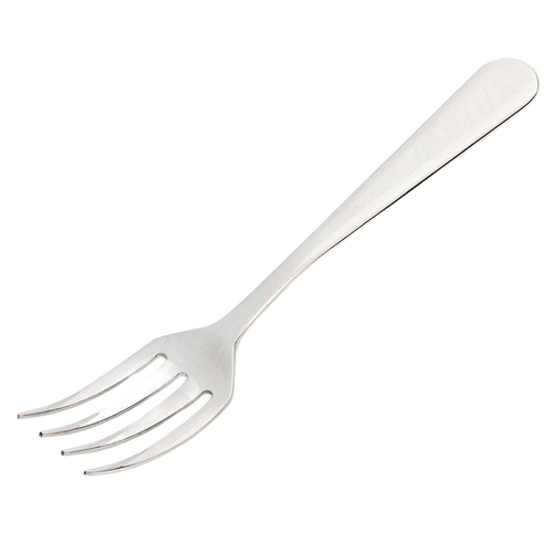Polished 18/8 stainless steel blending fork with four wide blunt tines, designed for mixing and serving in Kitchen & Food, Cookware, Baking Supplies, and Best Sellers collections.