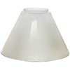 White opal glass hanging lamp shade with tapered conical shape, compatible with classic tilt frame oil lamps, part of Lamps & Lighting, Hanging Lamps, Parts and Accessories, and Best Sellers collections.