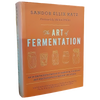 Hardcover book with a vibrant orange cover titled “The Art of Fermentation” featuring minimalist line art jars, part of Toys, Books & Games, Fermenting and Pickling, and Best Sellers collections.