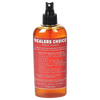 Amber spray bottle of handcrafted Healer's Choice herbal liniment with red label detailing natural pain relief and healing properties, made in USA, featured in health remedies and wellness collections.