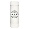 White cylindrical container featuring a handcrafted design from USA, holding ARK heirloom seeds kit for farm, garden, and sustainable planting needs.