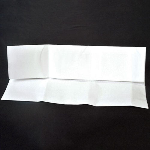 Two large white filter papers laid out flat against a dark background, suitable for farm, orchard, and maple syrup sugaring supplies collections.