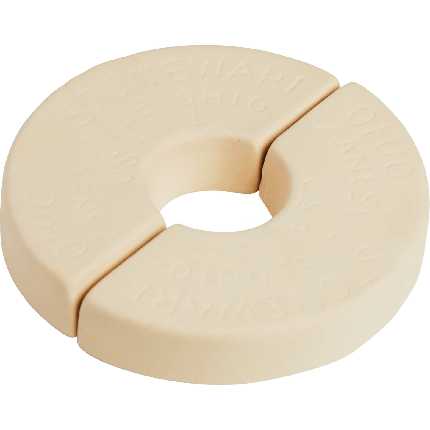 Handcrafted ceramic weight stone, made in USA, designed to fit numbered crocks for keeping food submerged during fermenting in Kitchen & Food, Food Preservation, and Fermenting collections.