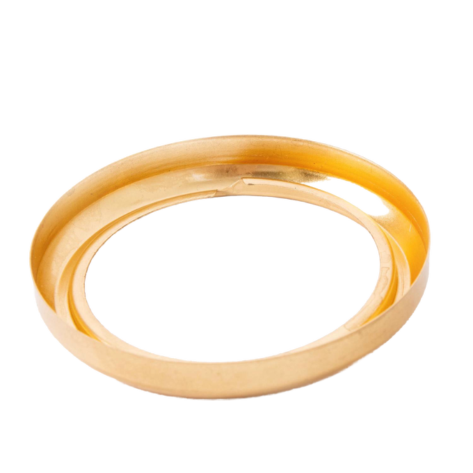 Brass burner collar featuring a glue-on thread ring in new blade style, designed to fit most glass lamp fonts, showcased in Lamps & Lighting, Parts and Accessories, Lamp Burners and Collars, Best Sellers, and Promo Eligible collections.