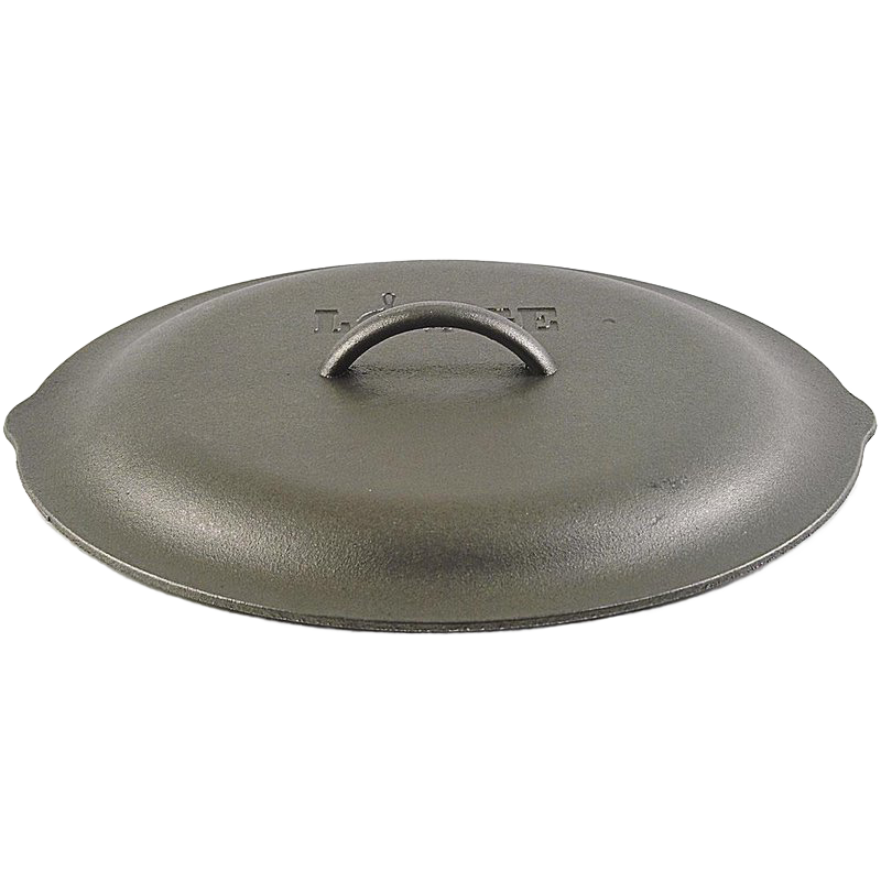 Handcrafted cast iron lid with self-basting tips, designed for cast iron skillets, seasoned with natural vegetable oil, ideal for Kitchen & Food, Cookware, Cast Iron, and Best Sellers collections.