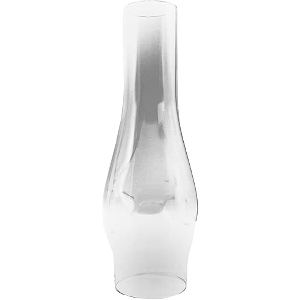 Clear handcrafted glass oil lamp chimney featuring a bulged midsection with a 2-5/8 inch base, suitable for vintage round wick lamps, included in Lamps & Lighting, Parts and Accessories, Chimneys and Globes, Best Sellers, and Promo Eligible collections.