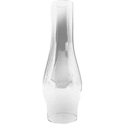 Clear handcrafted glass oil lamp chimney featuring a bulged midsection with a 2-5/8 inch base, suitable for vintage round wick lamps, included in Lamps & Lighting, Parts and Accessories, Chimneys and Globes, Best Sellers, and Promo Eligible collections.