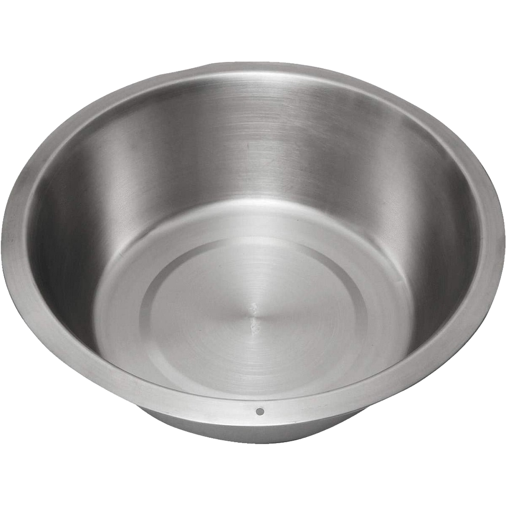 Deep round steel basin with a flat base and rust-resistant finish, crafted for versatile use in household cleaning, kitchen prep, and Home & Decor collections.