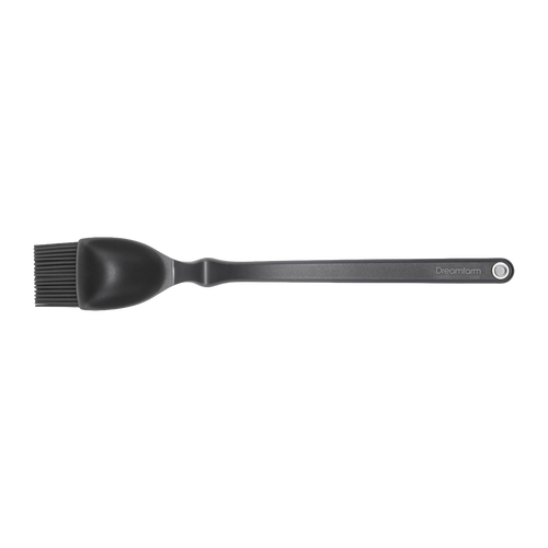 Sleek black basting brush with a deep, flexible silicone head designed for scooping and spreading sauces efficiently, perfect for grilling and Kitchen Gadgets collections.