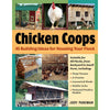 Cover of a practical guidebook showing multiple handcrafted chicken coop designs including hoop houses, A-frames, and mobile units; ideal for farm, garden & tool, chicken accessories, and home and garden how-to collections.