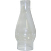 Clear high-quality glass oil lamp chimney with a 2-5/8 inch base and bulged midsection, designed for use in lamps and lighting, parts and accessories, and chimneys and globes collections.