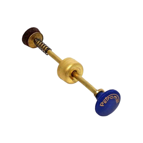Complete brass pump with a blue knob engraved for Petromax lamps, suitable for various models, featured in Lamps & Lighting, Parts and Accessories, Other Parts, Best Sellers, and Promo Eligible collections.