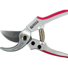 Close-up of a silver and pink bypass pruner with stainless steel blades and ergonomic handles, designed for precise trimming in Farm, Garden & Tool and Garden Accessories collections.