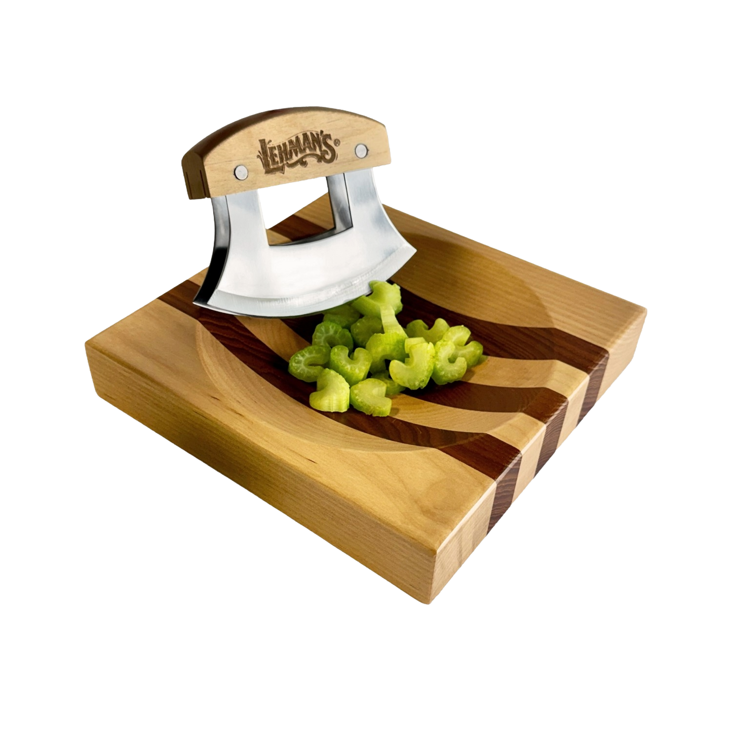 Lehman's Kitchen Double-Bladed Ulu Knife & Bowl Set