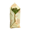 Handmade large beeswax food wrap featuring hexagonal patterns, eco-friendly and reusable for fresh storage of produce like asparagus, part of Kitchen & Food and USA Made collections.