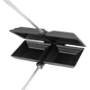 Double-compartment cast iron cooking iron with removable handles and hinged design for easy cleaning, ideal for campfire cooking in Farm, Garden & Tool and Camping collections.