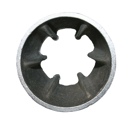 Close-up view of a metal corn sheller component with small teeth, handcrafted in the USA, designed to pull kernels off seed corn without breaking germ ends, featured in Farm, Garden & Tool, Farm Tools, USA Made, Best Sellers, and Promo Eligible collections.