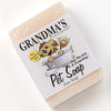 Handcrafted pet soap bar made in USA, featuring gentle, all-natural ingredients to soothe sensitive skin, ideal for pet grooming and health and wellness collections.
