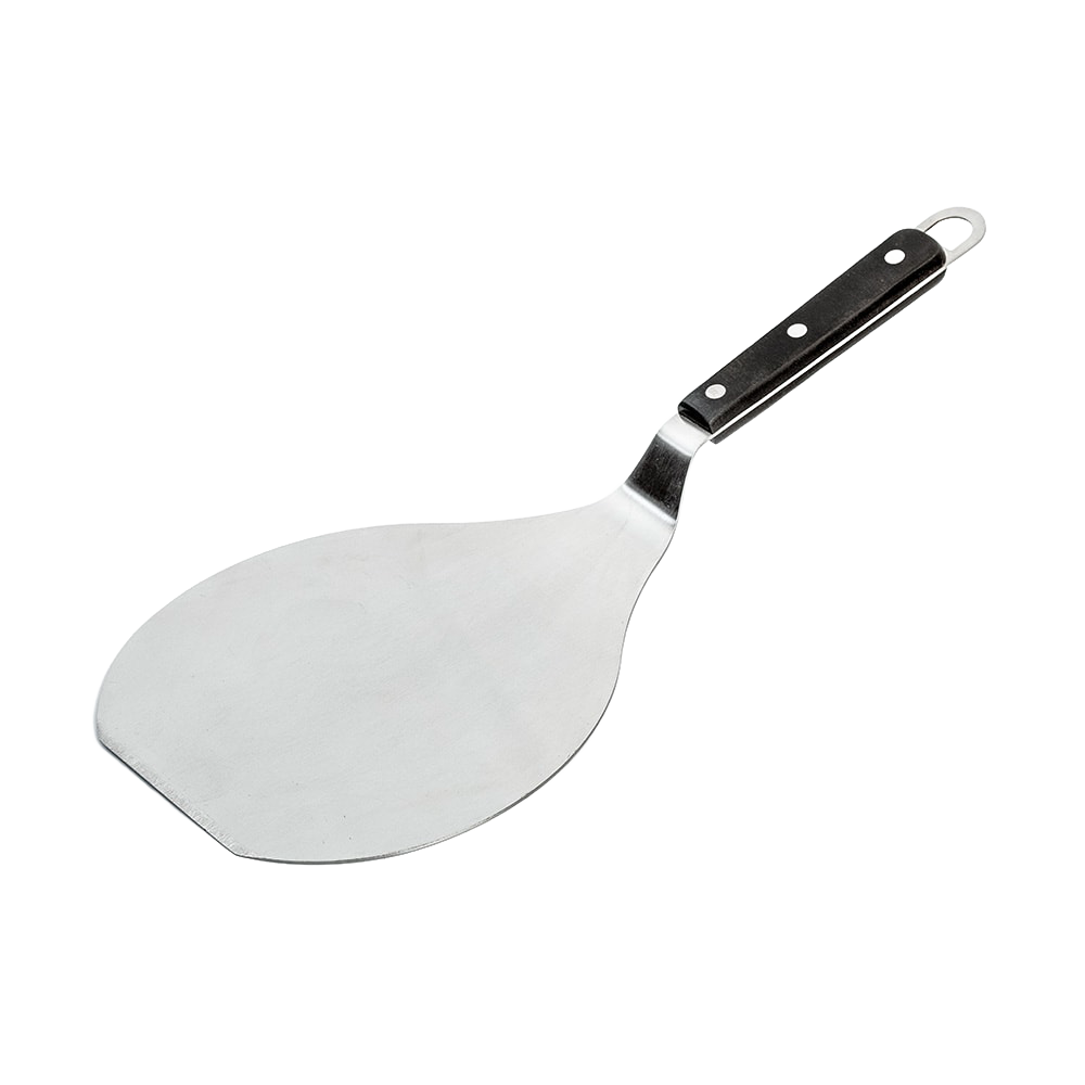 Extra wide stainless steel spatula with a triple-riveted angled handle for easy control, designed to slide under baked goods, featured in Kitchen & Food, Kitchen Gadgets, and Best Sellers collections.