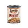 Can of handcrafted Lehman's all-natural fully cooked ground beef, ready to heat and serve, ideal for Kitchen & Food, Meats, Best Sellers, and Promo Eligible collections.