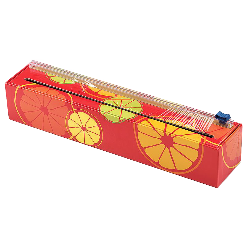 Reusable professional-grade plastic wrap dispenser featuring citrus-themed packaging, designed for efficient food storage and included in Kitchen & Food, Storage and Serving, and Best Sellers collections.